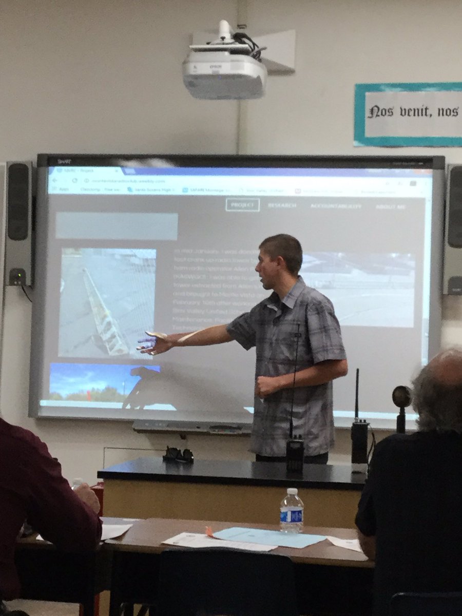 DrMVPsimivalley's tweet photo. Very proud of Dante for his Senior Project...awesome that a Santa Su student gave of himself for our school and community! @Santa_Susana https://t.co/6vq8Tn94kC