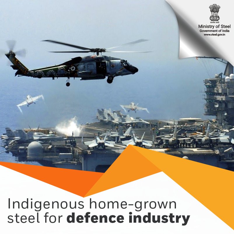 #Steel industry is focussing on R&amp;D to manufacture high-grade steel that can be used in highly competitive sectors like defence.