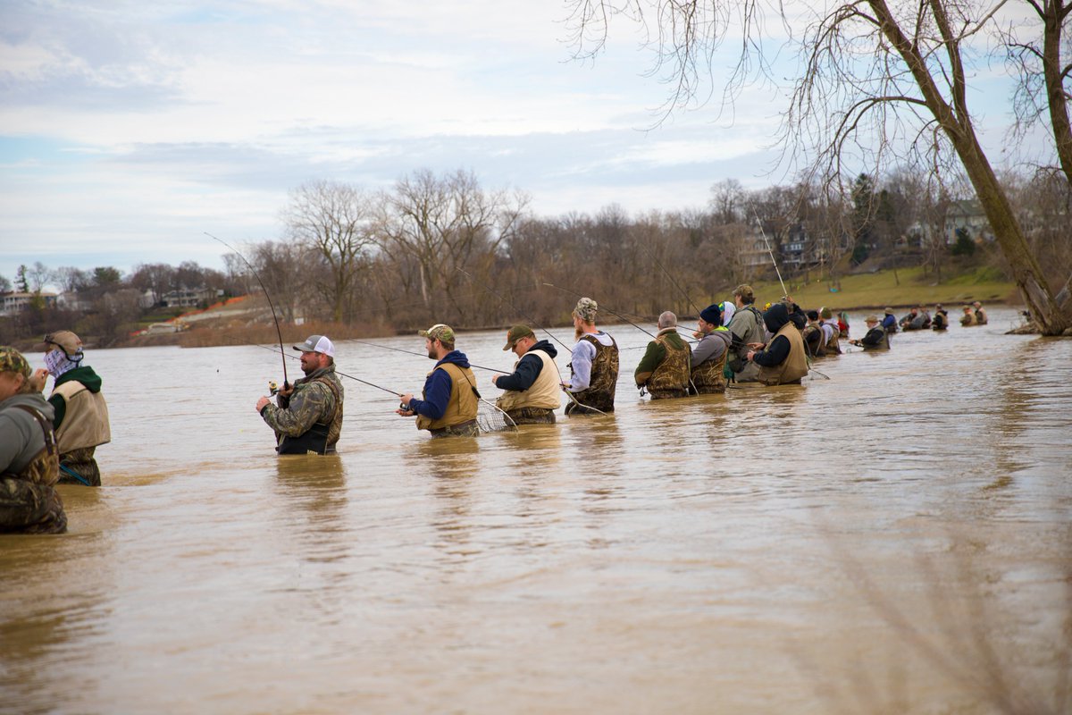MaumeeWalleye's tweet photo. Lots of guys out there. Water too high. Fishing very hit or miss. #walleye #maumeeriver #maumee https://t.co/GMJLkqXqBS