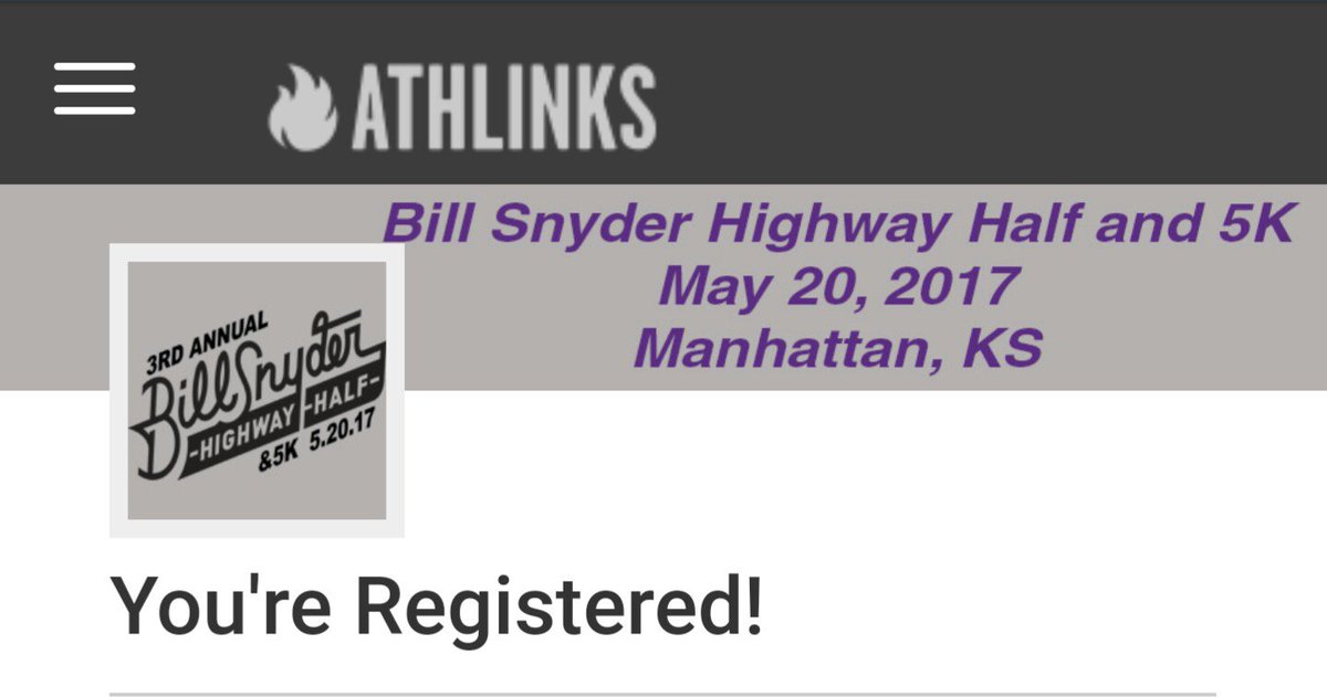 kaaleo's tweet photo. Officially running the Bill Snyder half marathon!! 😄😄😄 https://t.co/o1Jo35yzV4