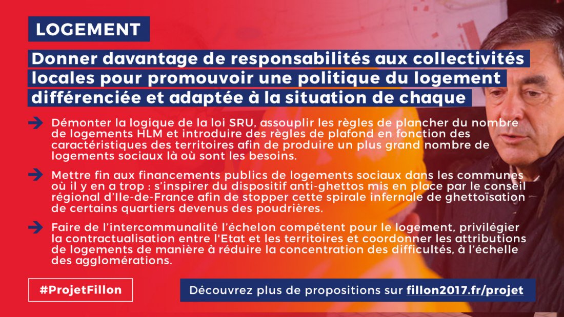 #Fillon2017 #ProjetFillon #Logement