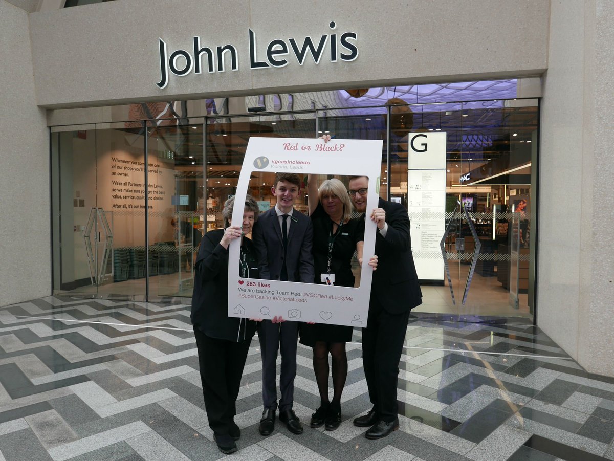 VGCasino's tweet photo. Are you with the @johnlewisretail team in @VictoriaLeeds_ and backing #VGCRed on Thursday 13th April? https://t.co/jXbNeODoQy https://t.co/avCWST0AWl