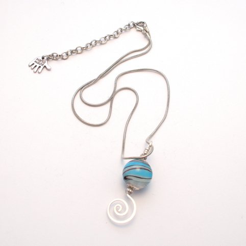 gertlushdesigns's tweet photo. See my #Handmade #Pendant here https://t.co/NCGXsvVlr4 with its #BlueStripe #HandmadeBead simple but #Pretty #BlueJewellery #WireJewellery https://t.co/weE8uaXk1j