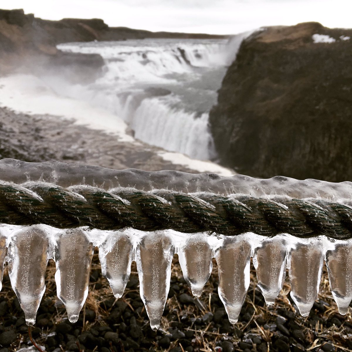 RomseyGeography's tweet photo. This is Gulfoss which has been our first stop on the golden circle tour #Breathtaking #OnlyOnesHere next stop Strokkur! https://t.co/JuA2gppSYe
