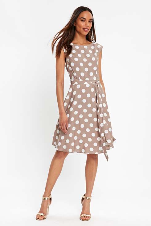 wallis spot fit and flare dress
