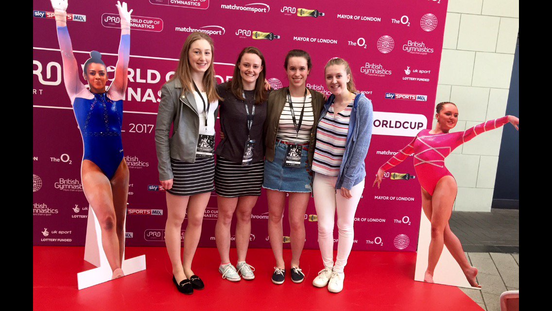 ShskPE's tweet photo. Senior gymnasts finding inspiration &amp; friends at the Gymnastics World Cup! #happybirthdayolivia @maxwhitlock1 @amytinkler2 @NileWilsonFans https://t.co/NvuluBwy28