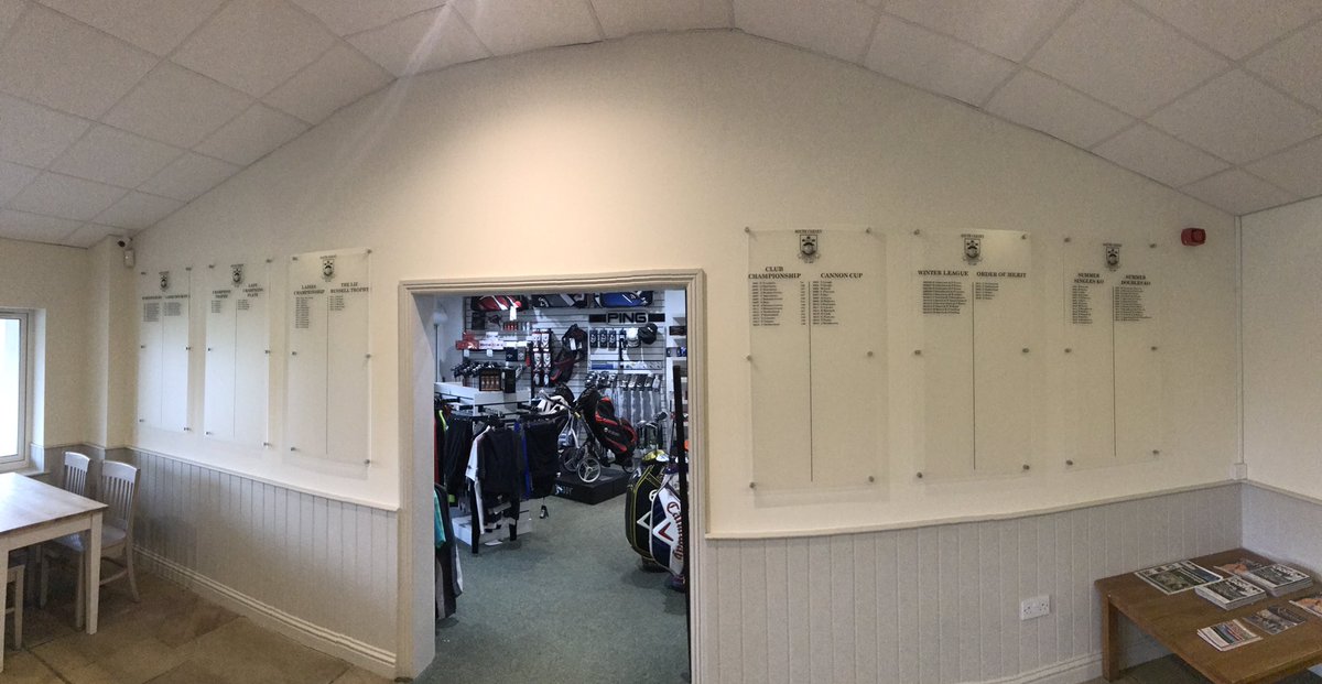 SouthCerneyGolf's tweet photo. What does everyone think? New Honours Boards are up! #golf #masters #honoursboard https://t.co/oIZnIzLW9P