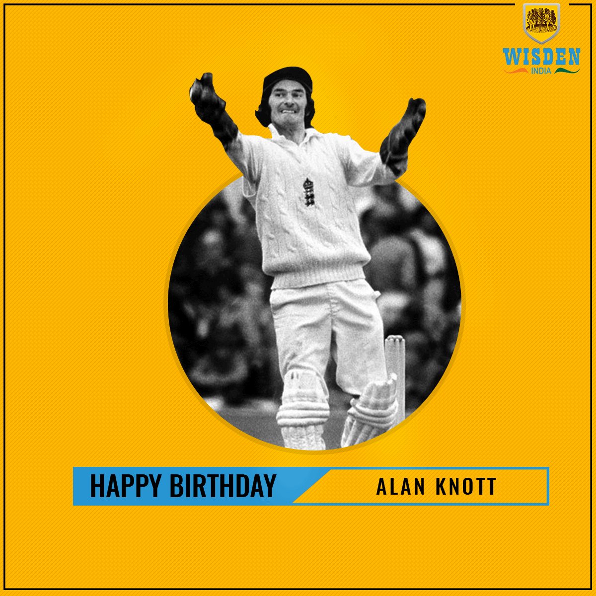 Happy Birthday to 1970 Wisden Cricketer of the Year & Wisden\s all-time Test World XI member, Alan Knott! 