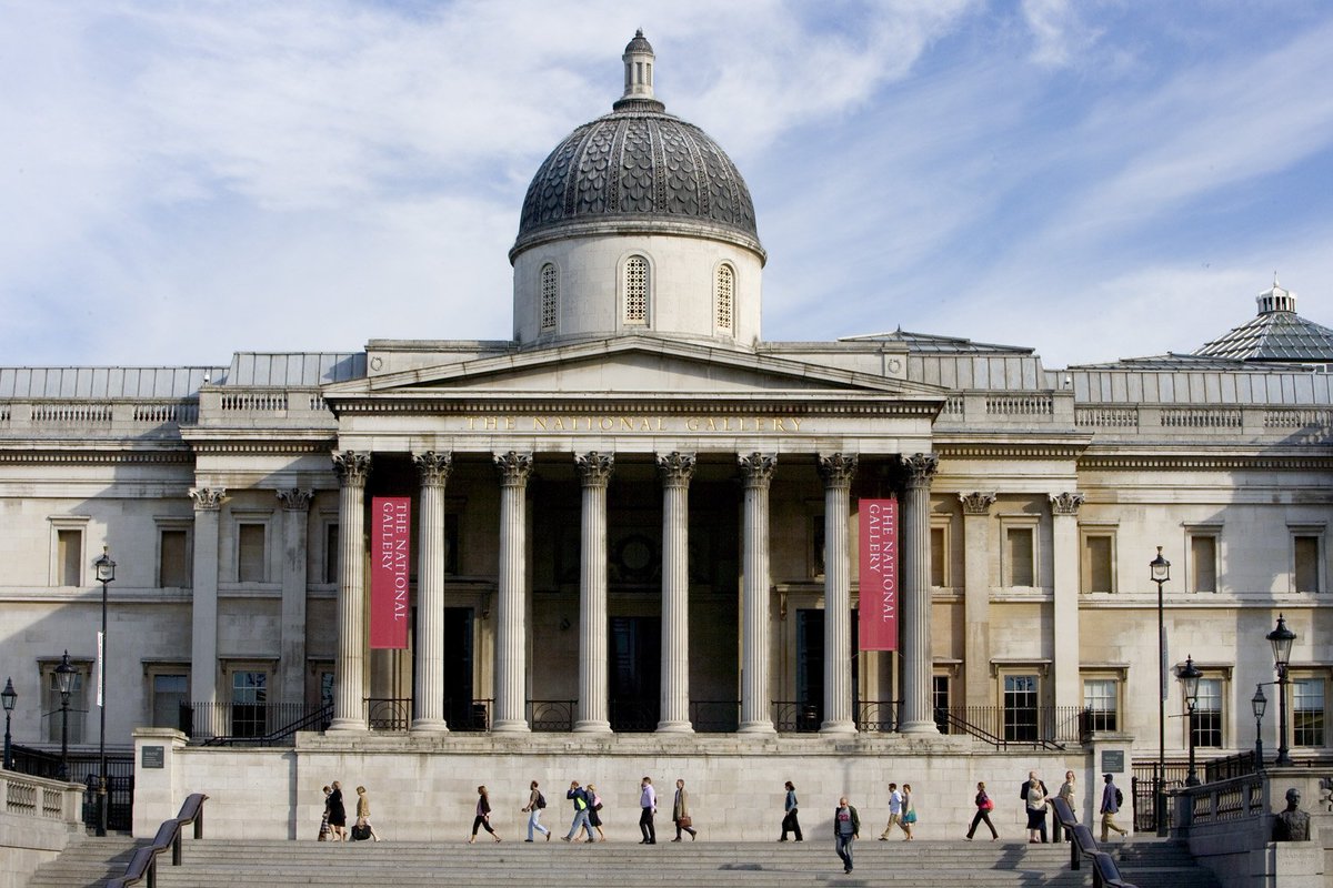 NationalGallery's tweet photo. Happy birthday to us! We opened our doors for the first time in Trafalgar Square #OnThisDay in 1838. https://t.co/wXpIf3uONy
