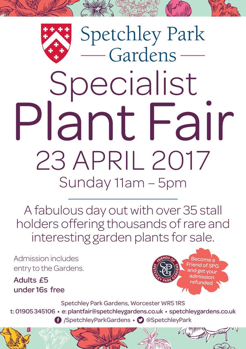 SpetchleyPark's tweet photo. The Spetchley Specialist Plant Fair on Sunday 23rd April is only 2 weeks away!! https://t.co/V9WIE98YF7