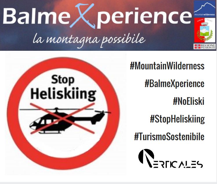 Verticales_it's tweet photo. Oggi ore 15 #balmeXperience @mntwilderness #noeliski #stopeliskiing per regolarizzare accesso mezzi motorizzati in #montagna https://t.co/nEyh0PiyJm