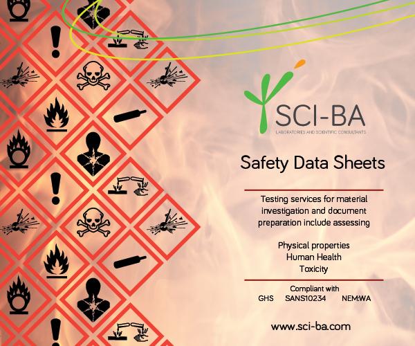 SciBaLabs's tweet photo. Development and preparation of SANS compliant safety data sheets (SDS) for waste disposal and classification https://t.co/KfrhBggYCx