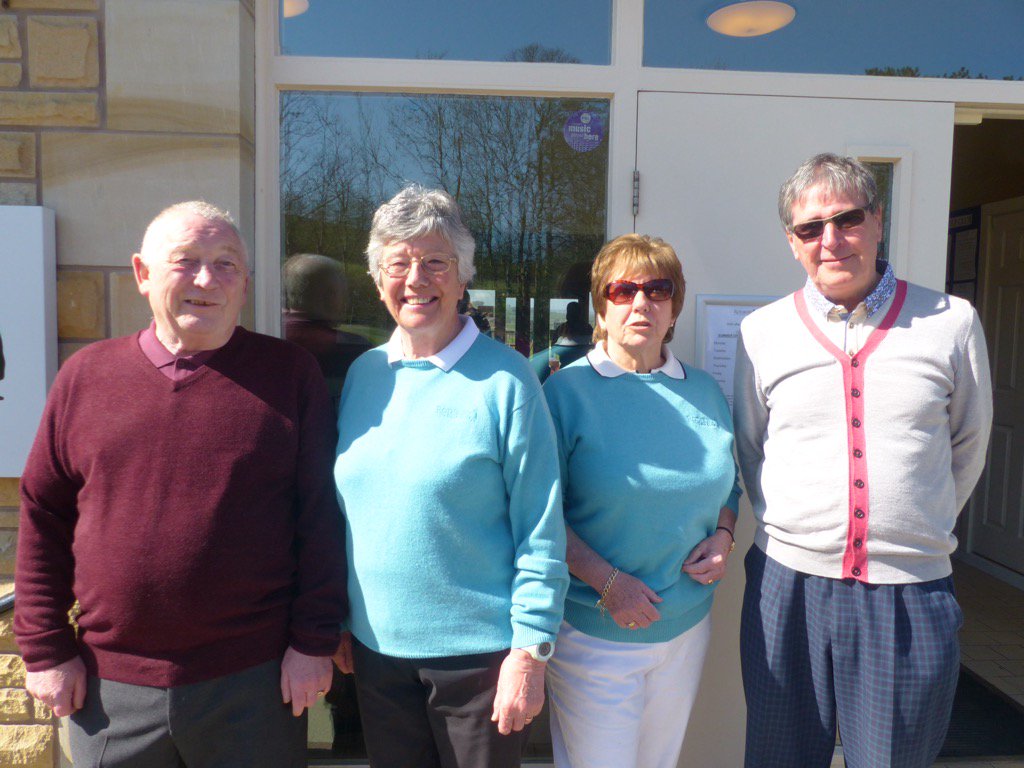 Captains, Rick Birkett &amp; Angela Robinson with vice captains at captain' drive in. Fabulous turn out, fabulous day