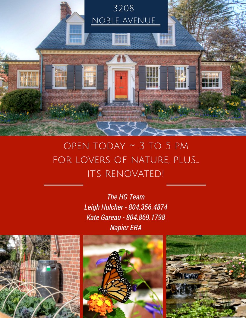 LeighHulcher's tweet photo. 3208 Noble https://t.co/S3JUhLQjaZ today.3-5. Organic gardener's delight! #RVARealtor #organicgardeningRVA #gardenpondsRVA https://t.co/qaCk4Q7e9W