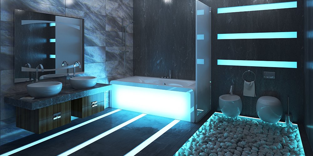 bydom_by's tweet photo. Просторная ванная комната в стиле High-Tech.

#ByDom #hitech #bathroom #Bath #интернет_магазин #подсветка #дизайн #интерьер #санузел https://t.co/shl58jqKjc
