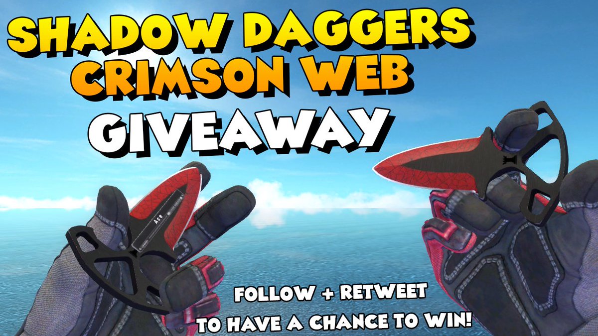 TrilluXe's tweet image. Next Giveaway! For a pair of Shadow Daggers Crimson Web MW!🙂
Retweet &amp;amp; Follow to have a chance to win - Winner will be drawn next sunday! 👍