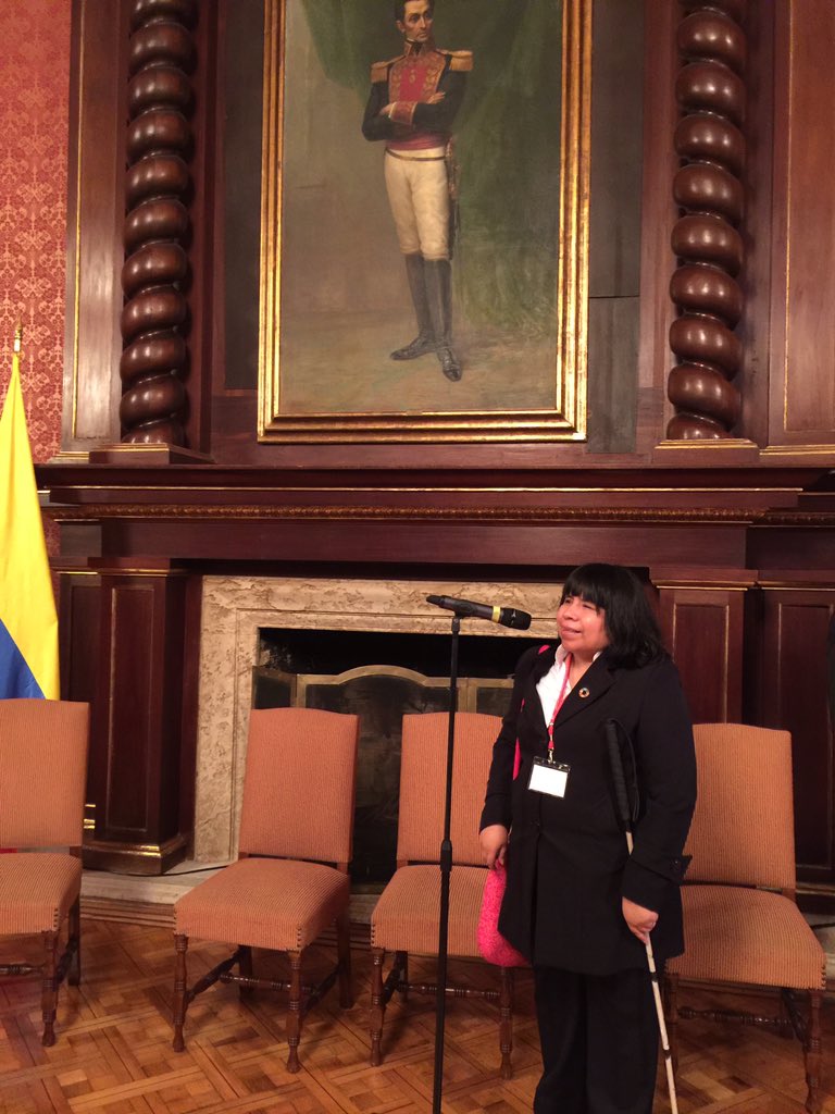 Togo thanking German government for inviting and giving speaking role to persons with disabilities at the Partnership for Review meeting!