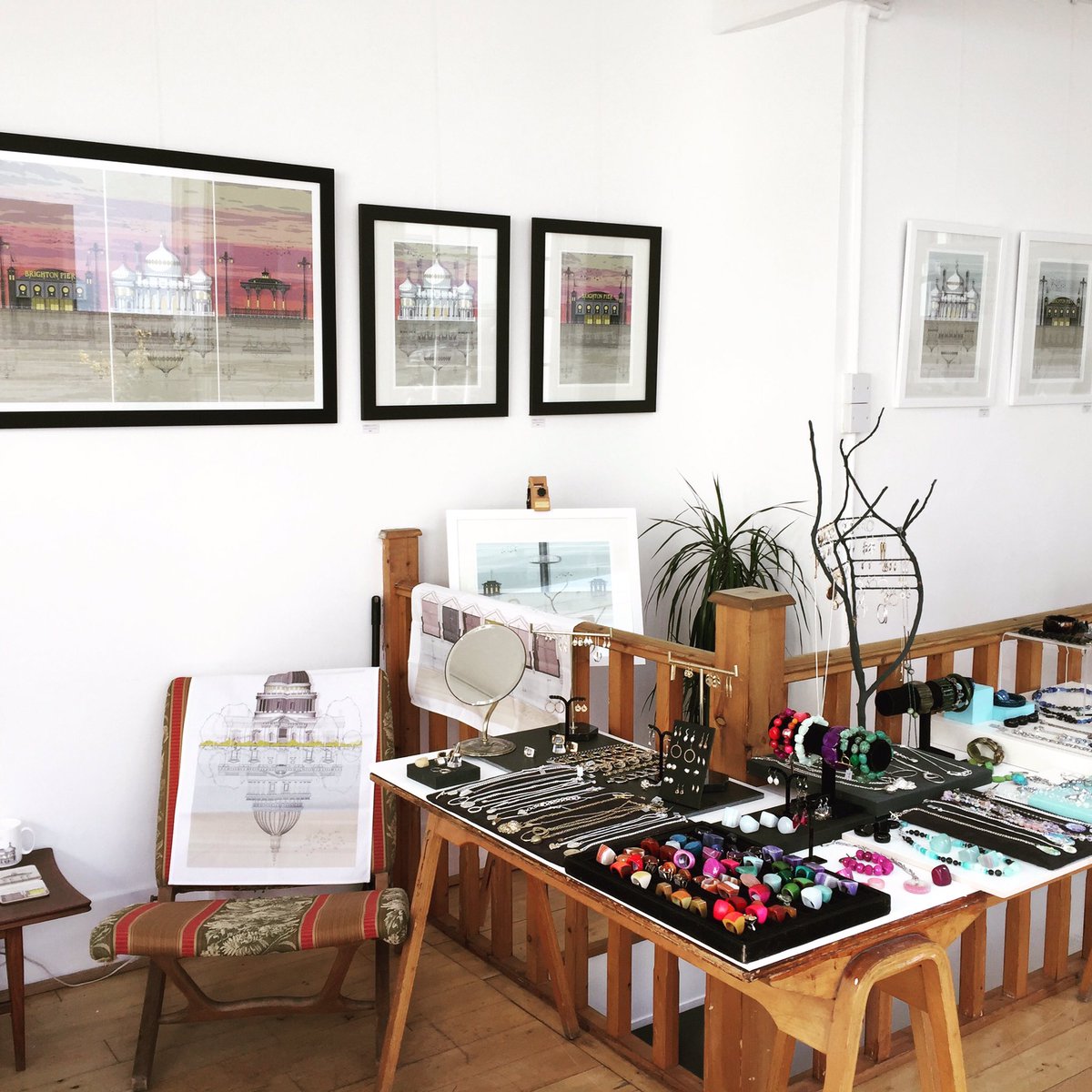 We have an amazing collection of architectural drawing and gifts plus contemporary jewellery by Bou. Only until Sunday @gallery40 Brighton