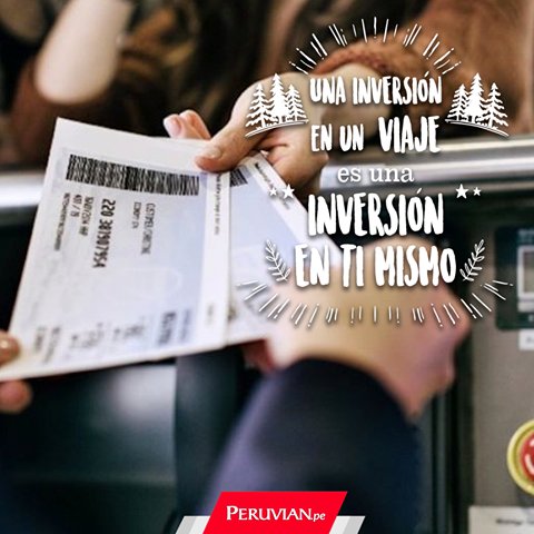 ¡Invertir en la mejor experiencia de la vida! Cotiza y compra tus pasajes en #PeruvianAirlines peruvian.pe