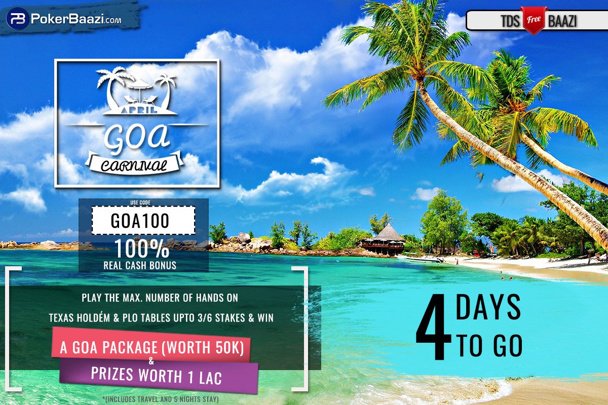 PokerBaazi's tweet photo. A win-win for all. Check out the details at https://t.co/YAHHDQ5vlk.
#4DaysToGo #EveryoneIsAWinner #GoGoaaa #PokerBaazi #BeABaazigar https://t.co/iHlCkTUREu
