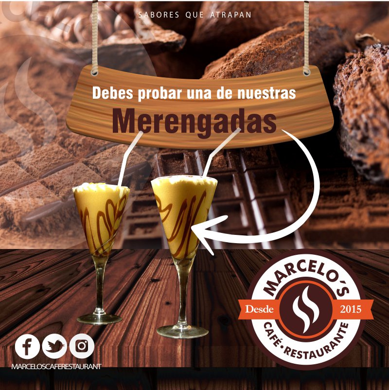 marceloscafe's tweet photo. Ven a  Marcelo's y  no te arrepentiras #MarcelosCafeRestaurant #SaboresQueAtrapan https://t.co/MLzNthVOgn