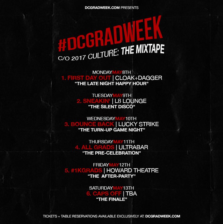 dcgradweek's tweet photo. Have you seen the line-up yet?! Don't 😴. Visit https://t.co/WAB8jRVzcY for more info! #DCGradWeek https://t.co/uovmQn76Hs