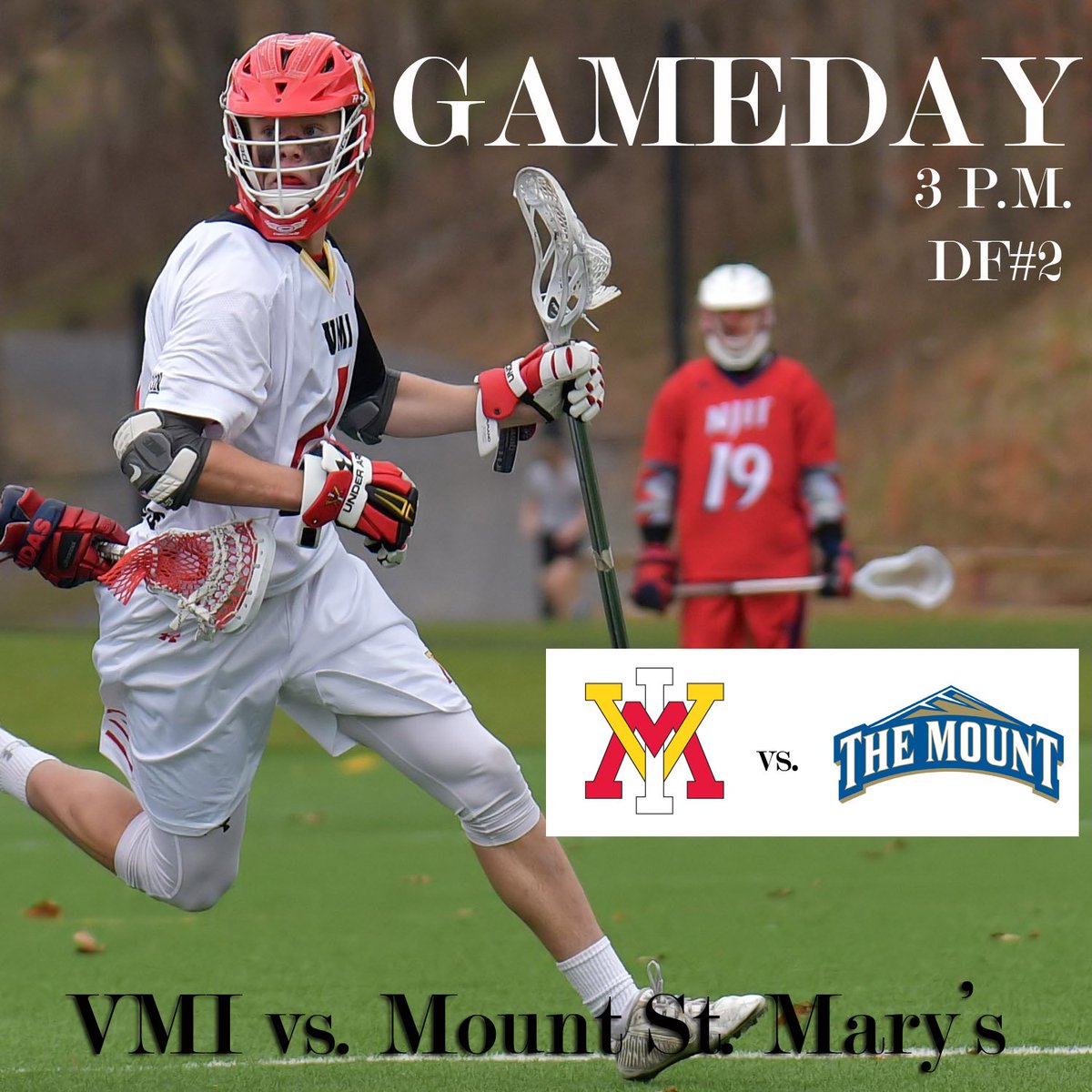 VMIAthletics's tweet photo. GAMEDAY! Lacrosse takes on The Mount at 3 p.m. at Drill Field #2. #VMILax #RahVaMil
Live Stats: https://t.co/yEAkT69hsX https://t.co/92oNh6CPKk