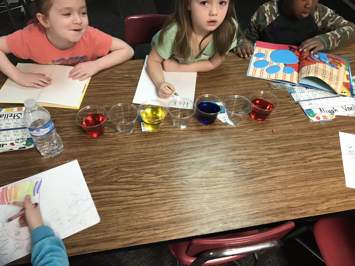 krbrookshire's tweet photo. Walking water rainbow experiment @dieckk5 @swartz_creek @#STEM https://t.co/4kD5YFNV2K