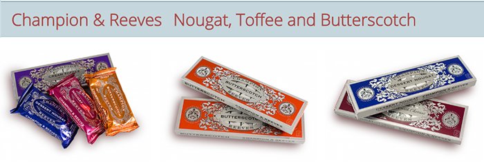 ChocGourmet's tweet photo. Our new Champion &amp; Reeves range - Nougat, Toffee and Butterscotch. Good old fashioned quality traditional confectionery in foil wrap. https://t.co/Yv1xAtrG9w