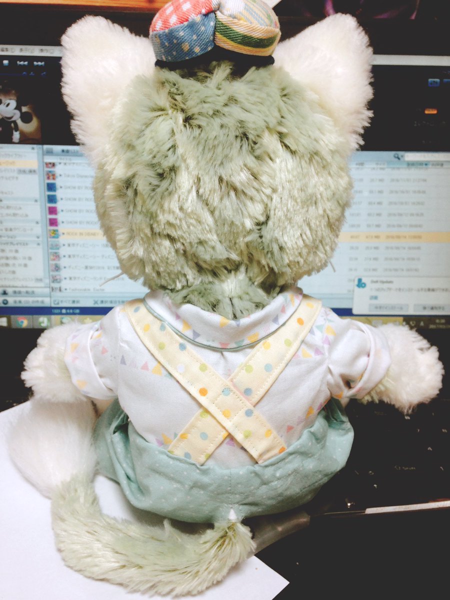 つる ジェラトーニの春服なんとかできた 難しくて作りが雑に見えて安っぽく見える ﾟ ﾟ 帽子が欲しくて既製品のを組み合わせてみたけど浮いてるかな いつものごとくことろさん Cotoro Net より型紙 作り方をいただきました お世話に