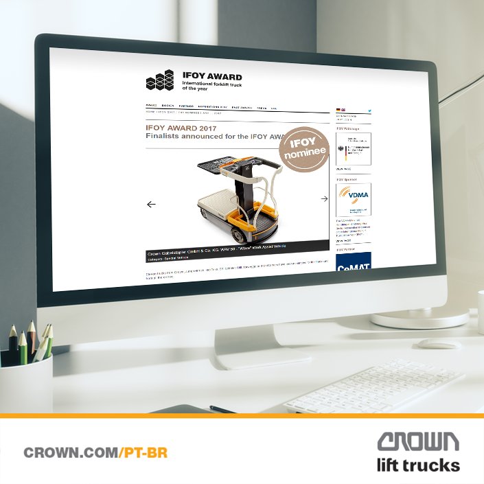 BrasilCrown's tweet photo. A #WAVE60, veículo de assistência a trabalhos da @BrasilCrown é uma das indicadas ao @IFOY_AWARD 2017, o Prêmio de #Empilhadeira do Ano! https://t.co/p7rCbyeYG8