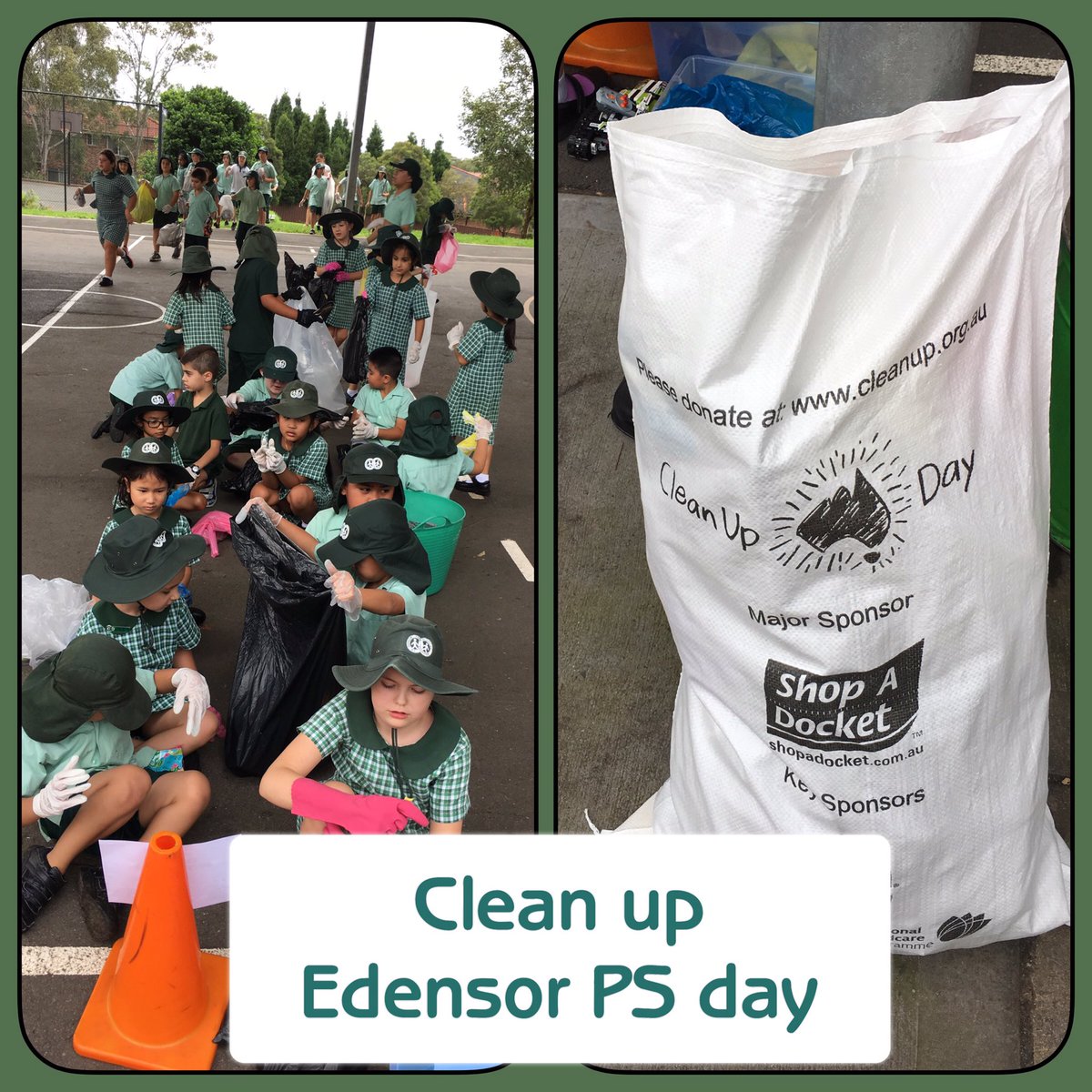 2WEPPS's tweet photo. Great effort by 2W at our first 'Clean up Edensor Park day'.The students did a great job of making our school look clean. #cleanupaustralia https://t.co/wzckhv7F5Z
