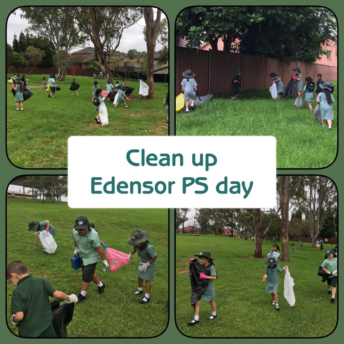 2WEPPS's tweet photo. Great effort by 2W at our first 'Clean up Edensor Park day'.The students did a great job of making our school look clean. #cleanupaustralia https://t.co/wzckhv7F5Z