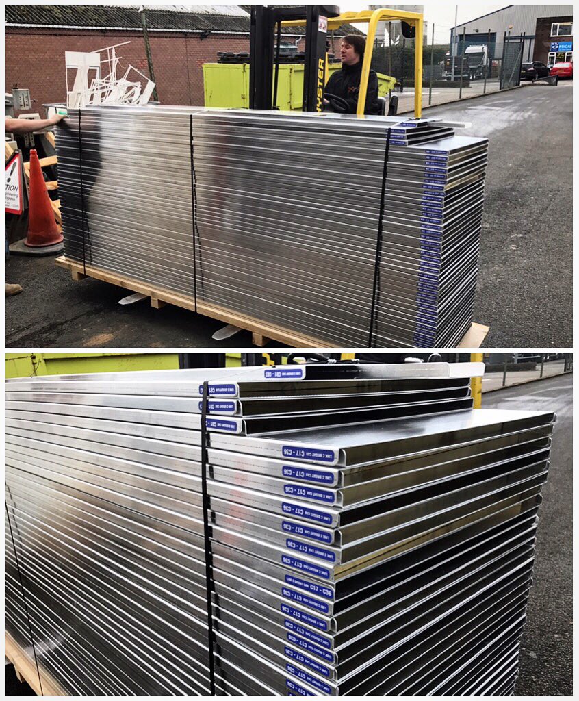 grafixsigns's tweet image. One of 24 pallets, 2mm folded aluminium dust covers ready to be shipped out! #cumbria #signmaking #grafixsigns #carlisle