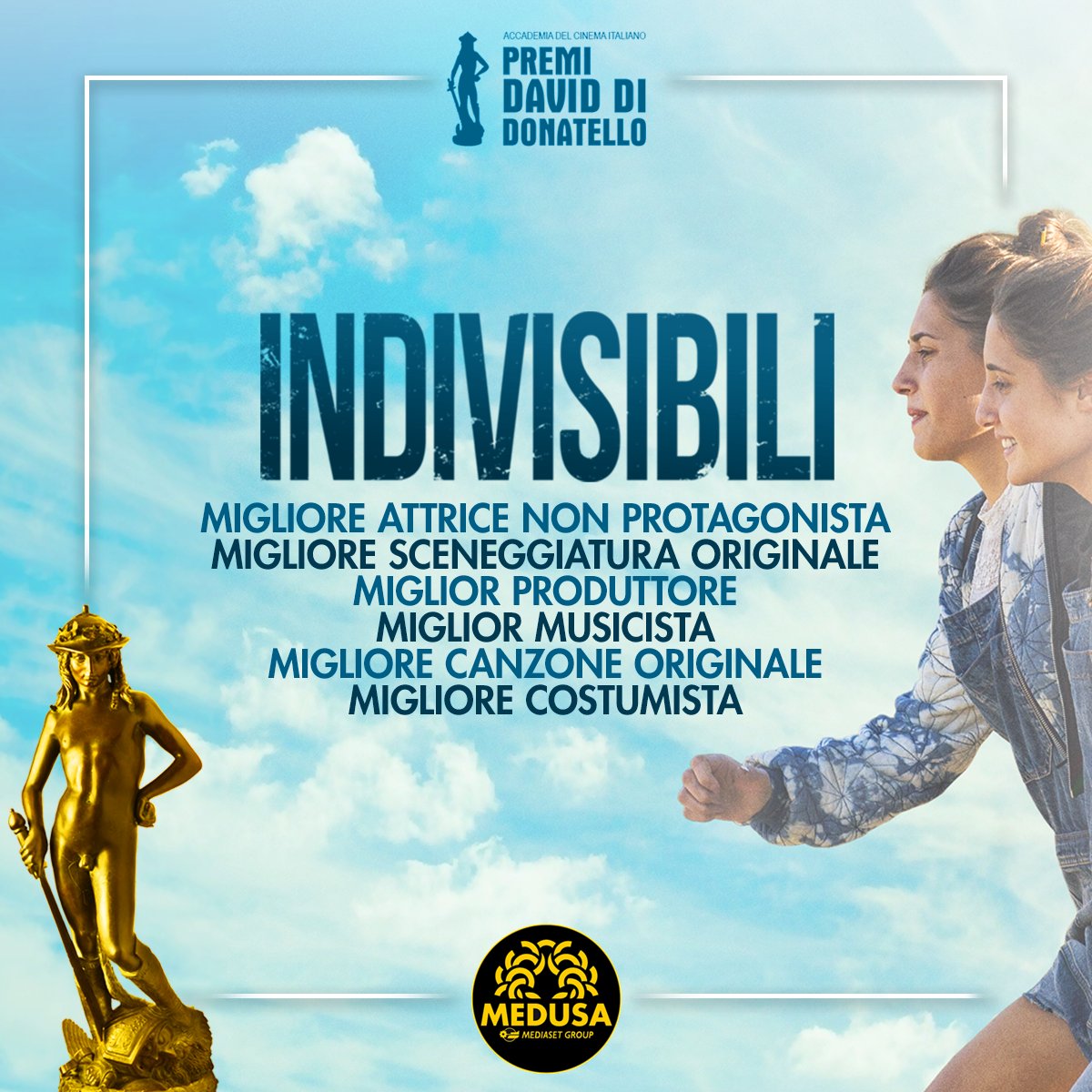 ludiconews's tweet image. #Indivisibili de @e_deangelis arrasa en los #david2017