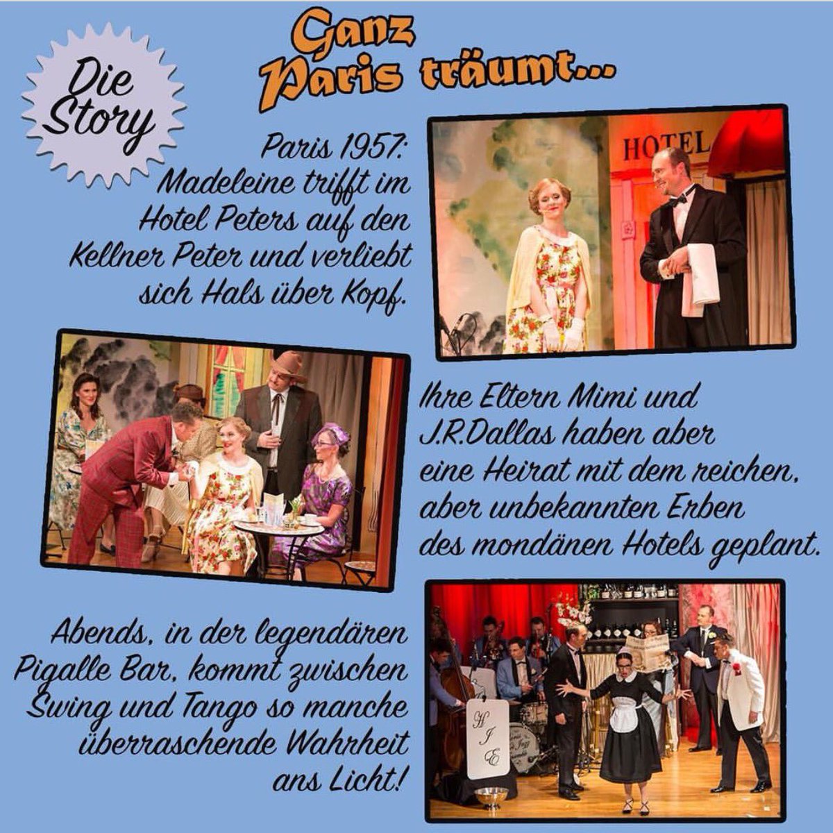 TraumRevue's tweet photo. Vorverkauf läuft! Sichert Euch schnell Euer Ticket für die #Traumrevue / #Schlagerrevue #GanzParisträumt❣️
Tickets 👉https://t.co/HuhRjMYc16 https://t.co/T7Iz59eXmb