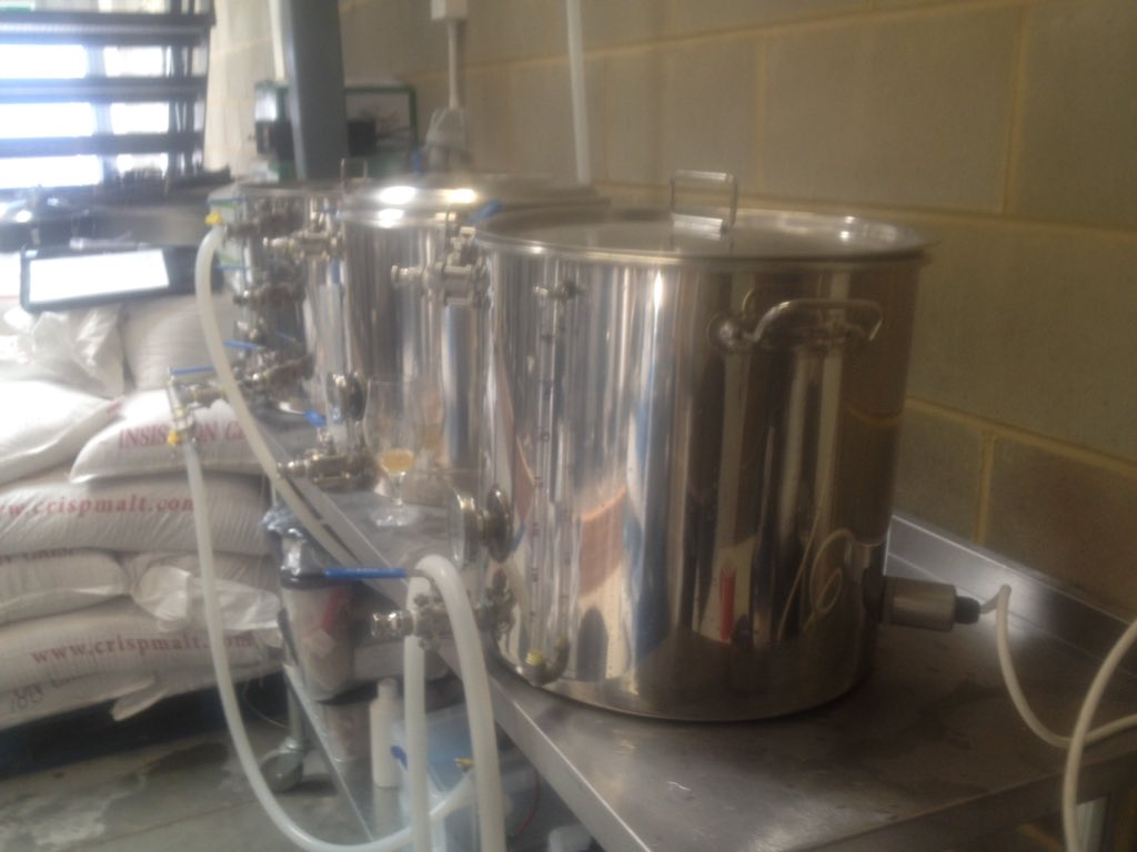 Working on a recipe <a href="/NirvanaBeerCo/">Nirvana Brewery</a> enjoying a kumbucha by <a href="/CrateBrewery/">CRATE Brewery</a> , thanks for the sample at the last LBA.