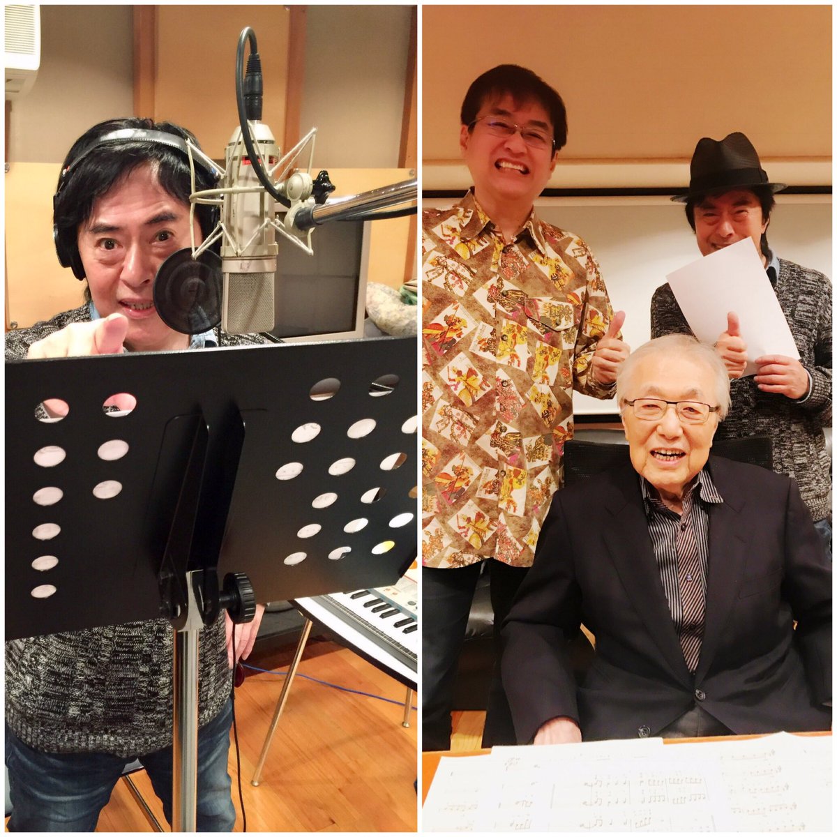 な な なんと 中川翔子 Amp Amp あべあきら作詞 渡辺宙明作曲 田中公平編曲 歌唱 ささきいさお 水木一郎というメンバーによるnhk Fm 土曜日14 00 アニソン アカデミー の校歌が誕生 先ほど水木一郎パートの録音が無事に終了しました Ichiro Mizuki