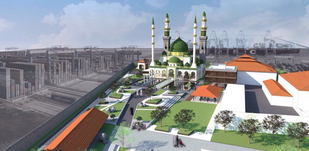 Desain masjid untuk Mbah Priok. Sesuai dgn pesan Habib Hasan kepada Ahok. Segera dibangun.