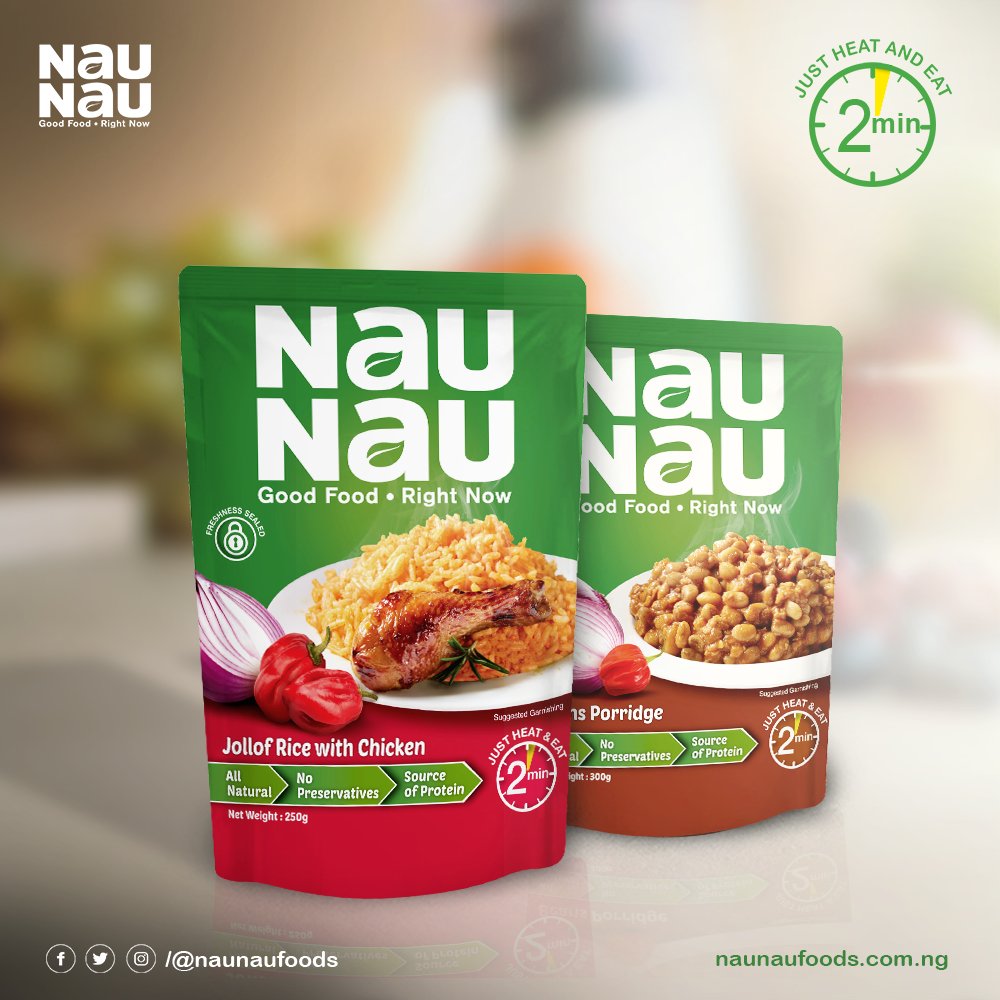 naunaufoods's tweet photo. Superb taste. No stress in cooking. Healthy to eat. Purchase NauNau Jollof and Beans Porridge today at #GameStores Lagos &amp; Abuja. #NaijaFood https://t.co/JdAkw5Qzh8