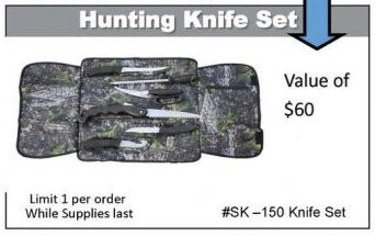 baileytools's tweet image. Through April 17th, spend $600 on any combination of Ridgid, Diamond Products or Louisville Ladder and receive a free hunting knife set.