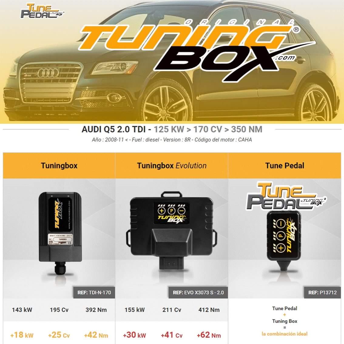 tuningboxspain's tweet photo. AUDI Q5 2,0 TDI 170cv con TUNINGBOX 211cv y 412Nm de par motor.
https://t.co/zToQFm5Q1t
#POTENCIA #TUNINGBOX #CHIPTUNING #REPROGRAMACION https://t.co/dAhIw71pGO