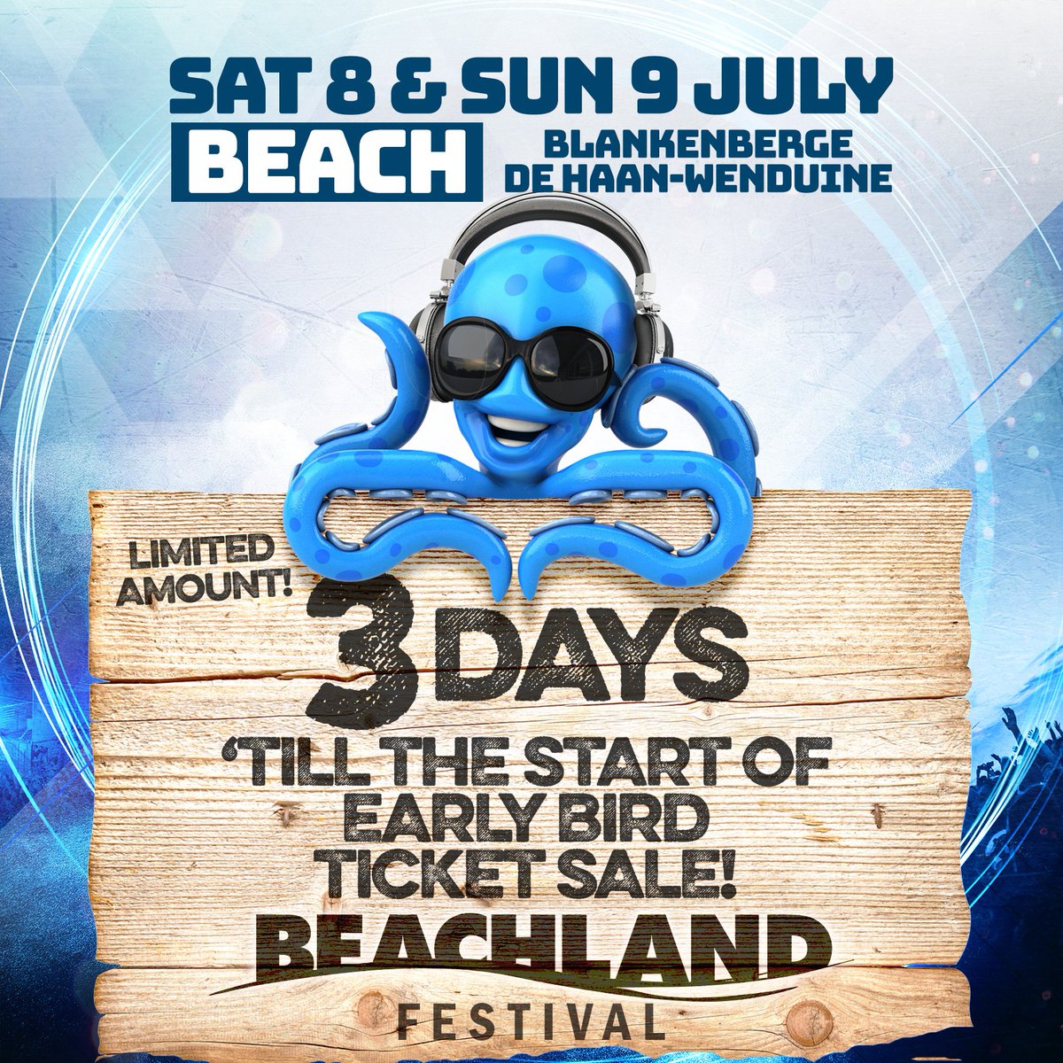 3 Days to go 'till start of the early bird ticketsale!
Join us on July 8th &amp; 9th!
Tickets available from 31/3: goo.gl/dRVNjD