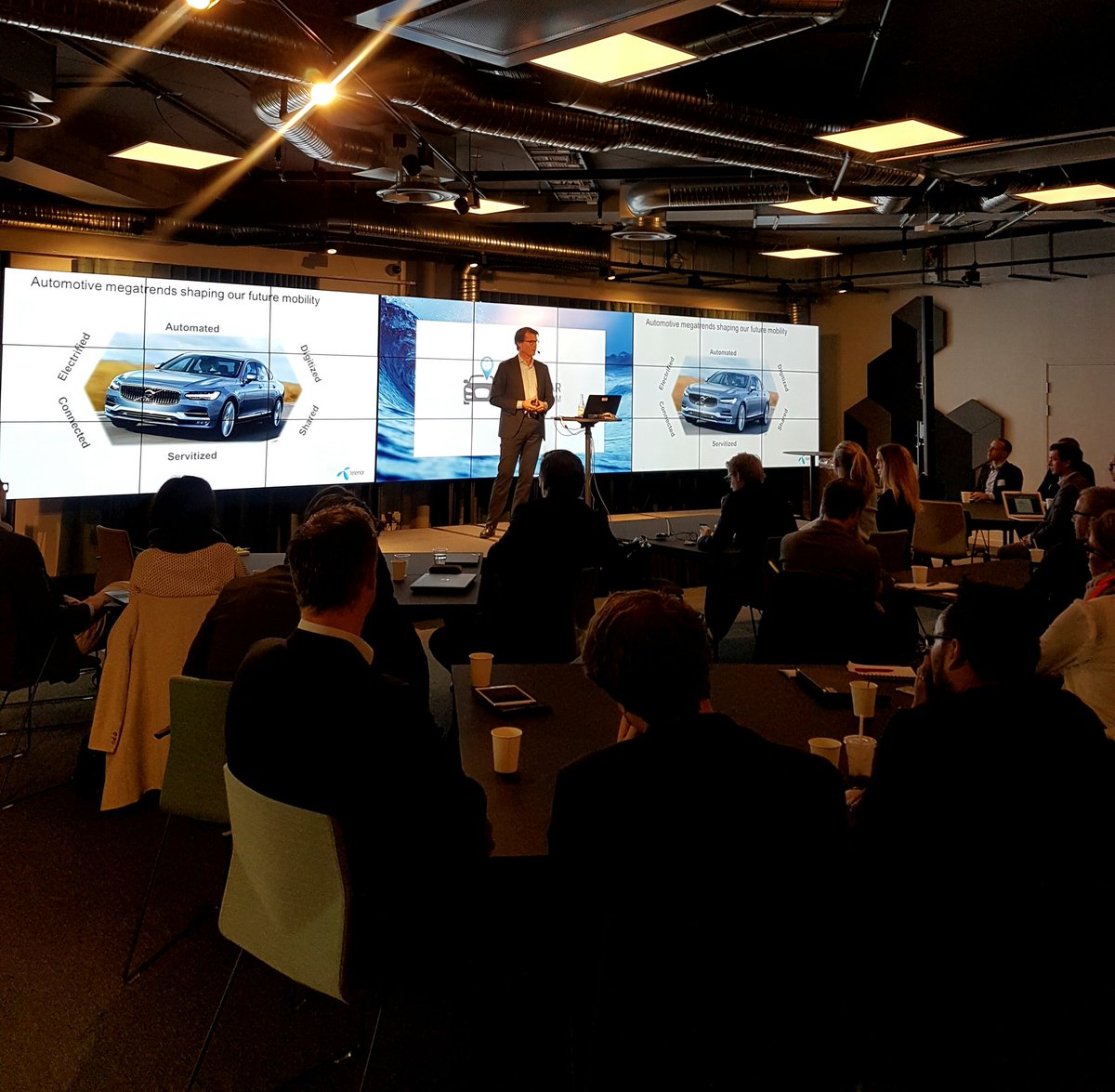 NCCForum's tweet photo. 'If you are not in the car industry, you are not in IoT' Mats Lundquist CEO @t_connexion #NCCForum @TelenorGroup https://t.co/amNxjM6aYQ