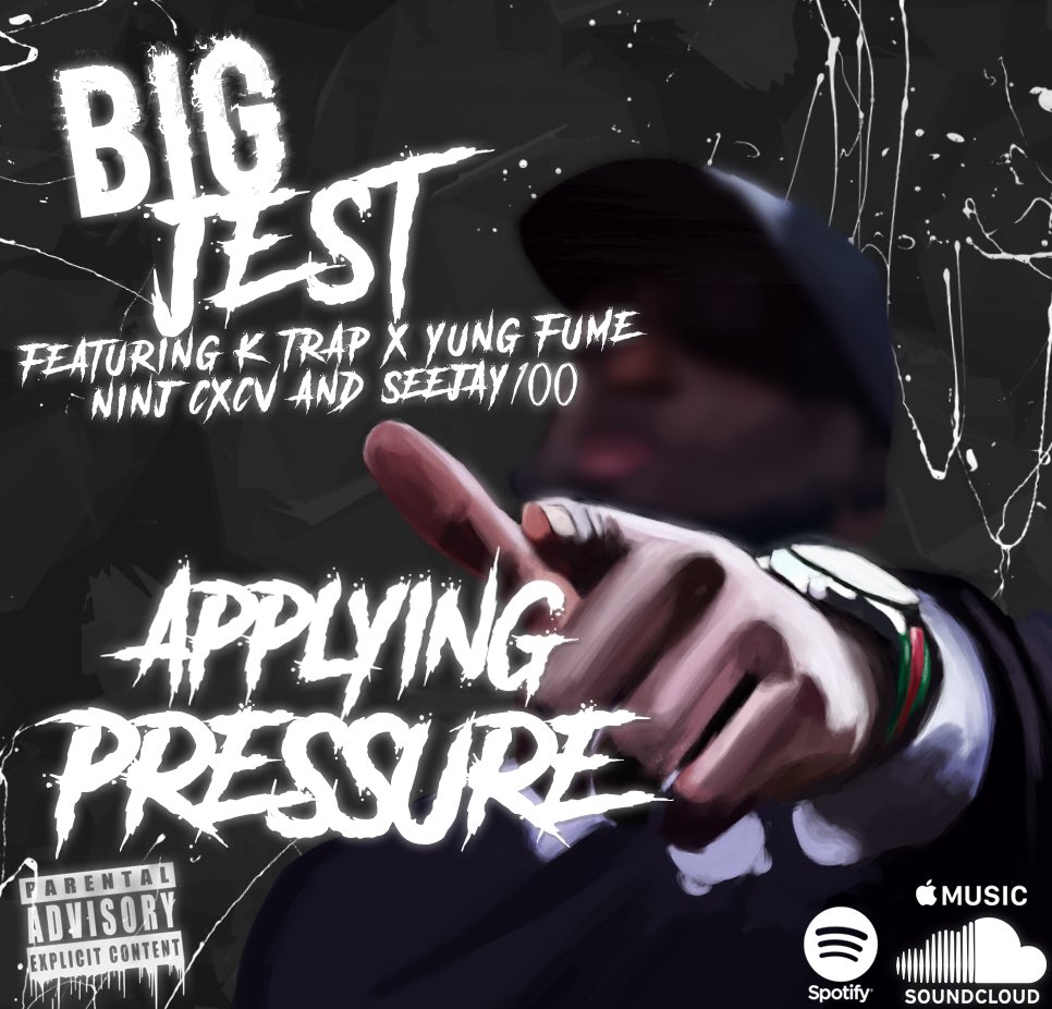 Big_Jest's tweet photo. My EP #ApplyingPressure Ft @ktrap19 @Yungfumelitm @SeeJay100Music @OfficialNinj OUT NOW on Spotify &amp; Apple Music too https://t.co/ppfu4RY0Jb https://t.co/Pd05G2MIBl