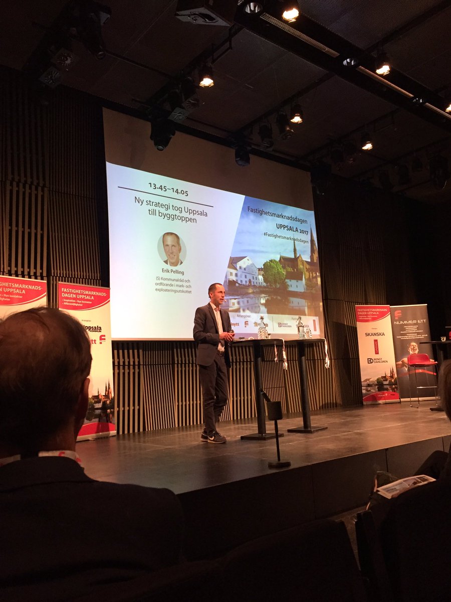 Erik Pelling vill att Uppsala växer med 140 000 invånare till 2050. Skanska är med! #skanskasverige #uppsala #fastighetsmarknadsdagen