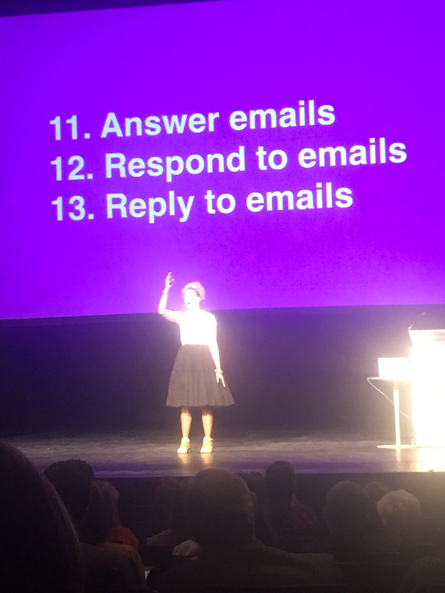 MarcusRomer's tweet photo. Great advice from @paulavarjack to venues...#NB2017 #AnswerEmails https://t.co/elcsiz8tsx