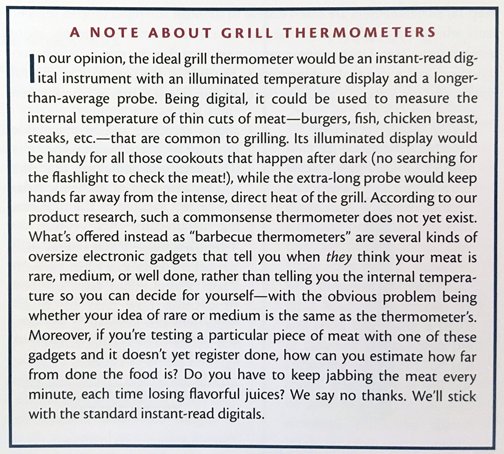 Grilling this weekend?  Here are some thoughts about Grill Thermometers.