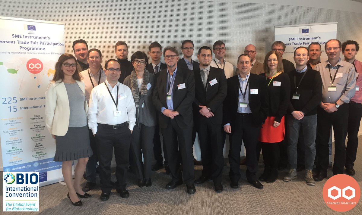 EIC_OTF's tweet photo. @H2020SME_OTF Team welcomed #SMEInstrument Champions in Brussels 🇪🇺 for their Pre-Departure Briefing before going to @BIOConvention in June https://t.co/zBolUjPWM9