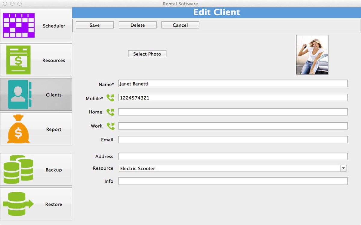 rental home and business software